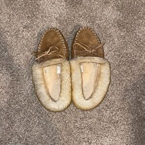 Cozy Brown Suede Moccasin Slippers